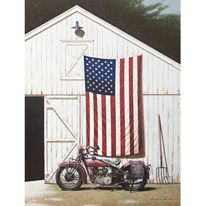 Barn and Motocycle